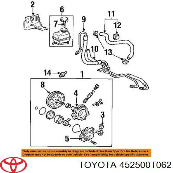 Рульова колонка Toyota 452500T062 ціна, від 243.11 USD