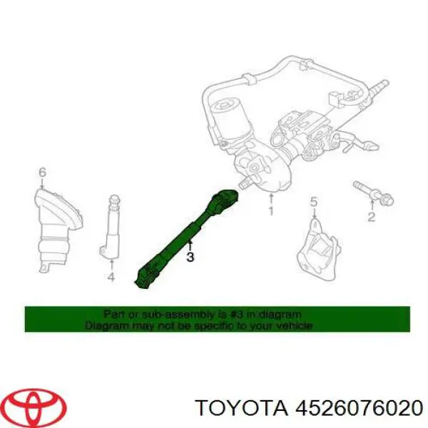 Вал рульової колонки, нижній Toyota 4526076010 ціна, від 88.94 USD