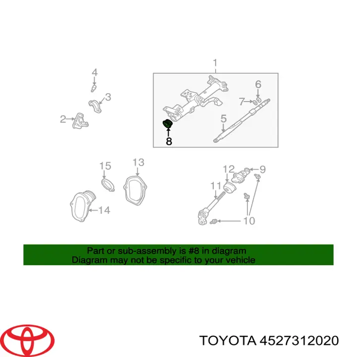 Купити 4527312020 Toyota Втулка рульової колонки