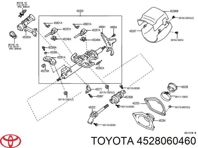 4528060460 Toyota Корпус замка запалювання