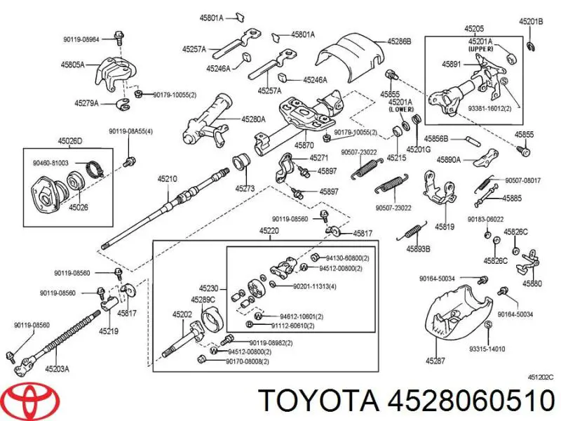 Купити 4528060510 Toyota Корпус замка запалювання