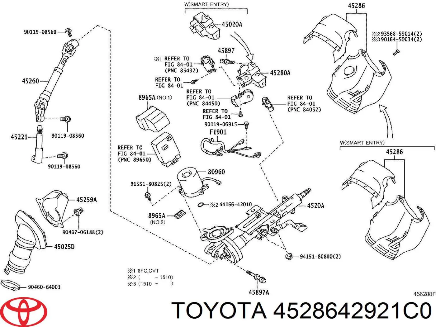 4528642921C0 Toyota Захисний кожух кермового механізму