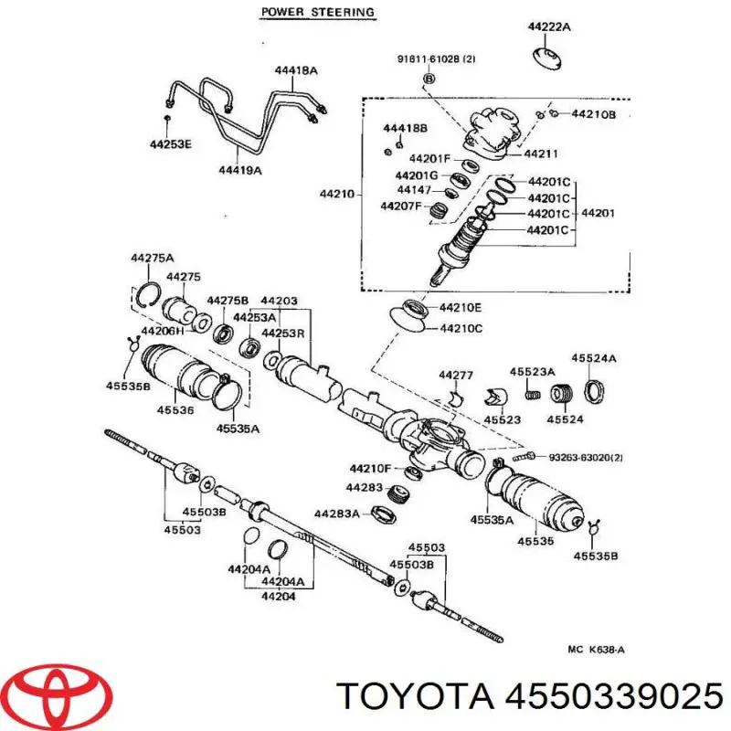 4550339025 Toyota Тяги кермові