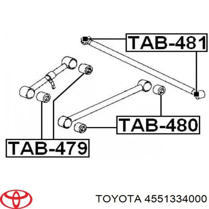 Сайлентблок заднього поздовжнього нижнього важеля Toyota 4551334000 ціна, від 10.28 USD