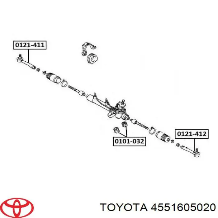 4551605020 Toyota сайлентблок кріплення рульової рейки