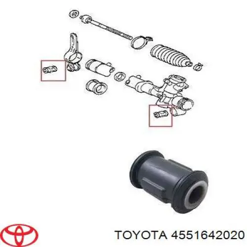 Сайлентблок кріплення рульової рейки TOYOTA 4551642020