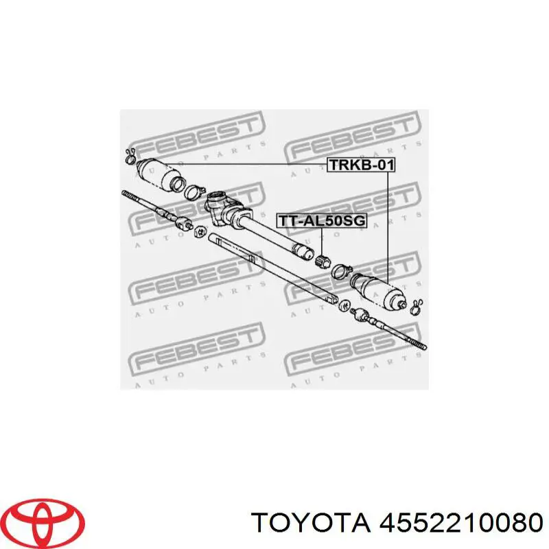 Втулка вала рульової рейки Toyota 4552210080 ціна, від 3.36 USD