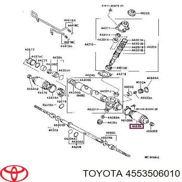 Пильник рульової тяги Toyota 4553506010 ціна, від 5.41 USD