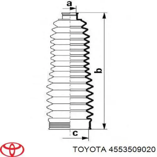 Пильник рульової тяги Toyota 4553509020 ціна, від 6.61 USD