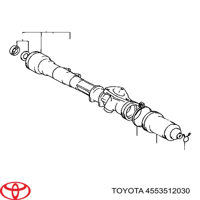4553512030 Toyota Пильник рульового механізму/рейки, лівий