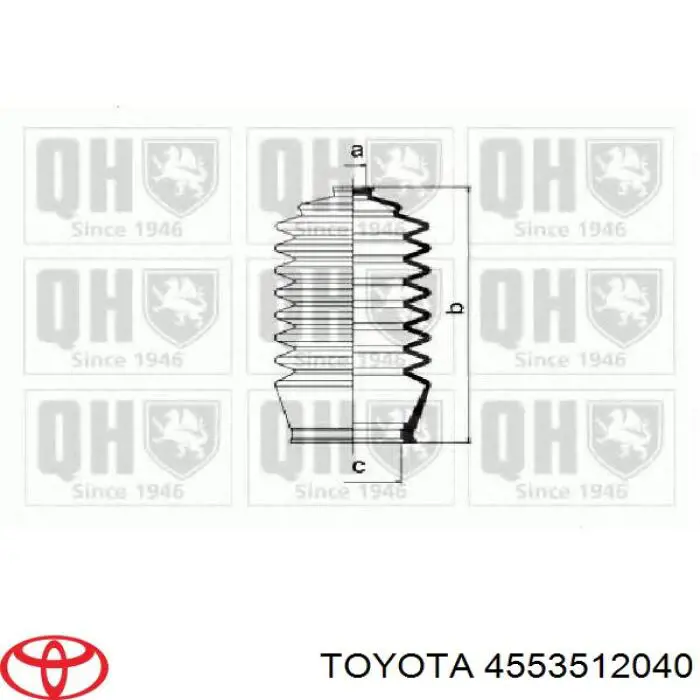 4553512040 Toyota пильник рульового механізму/рейки