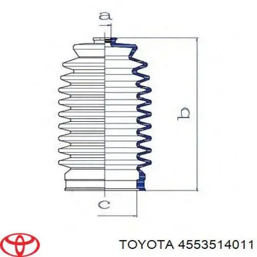 4553514011 Toyota Пильник рульової
