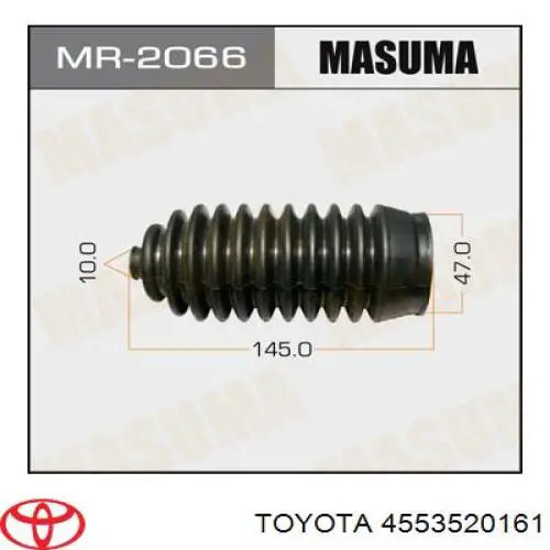 Купити 4553520161 Toyota Пильник рульового механізму/рейки, лівий