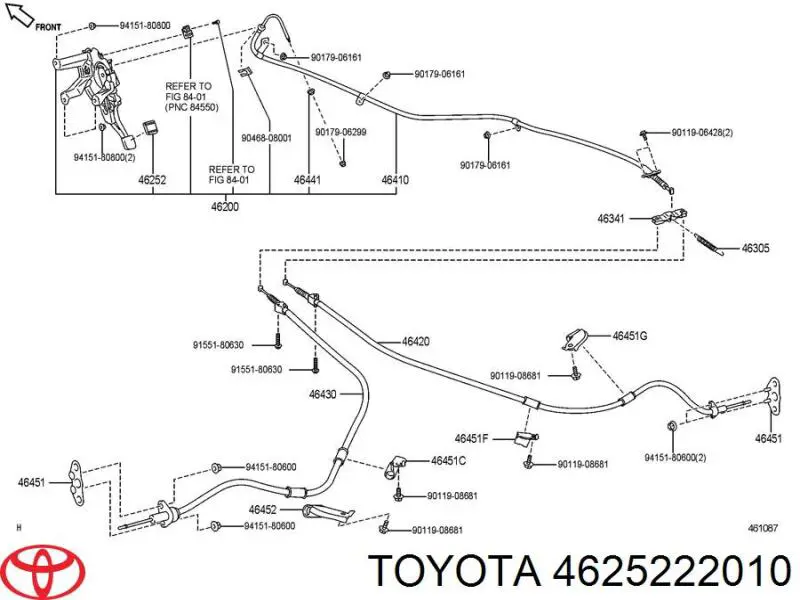 Накладка педалі гальма стоянки Toyota Highlander (U4) (Тойота Хайлендер)