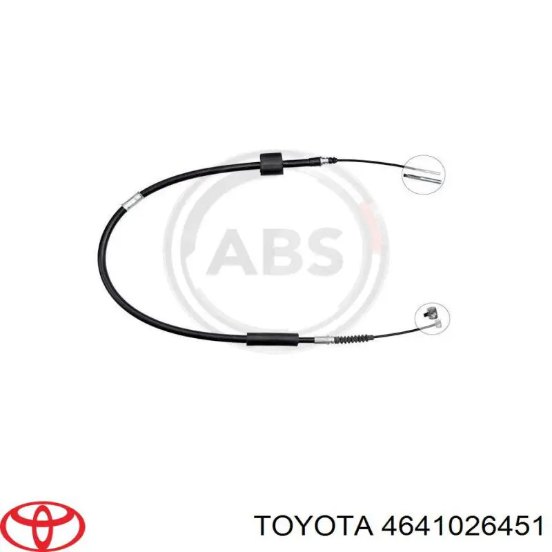 Трос ручного гальма, проміжний Toyota 4641026451 ціна, від 21.19 USD