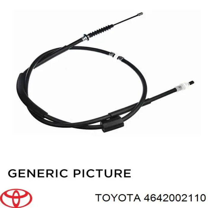 Трос ручного гальма задній, правий 4642002111 Toyota
