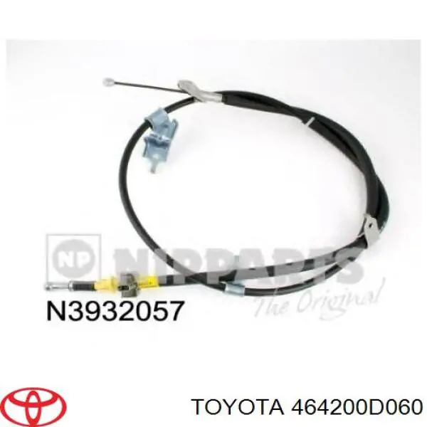 Купити 464200D060 Toyota Трос ручного гальма задній, правий