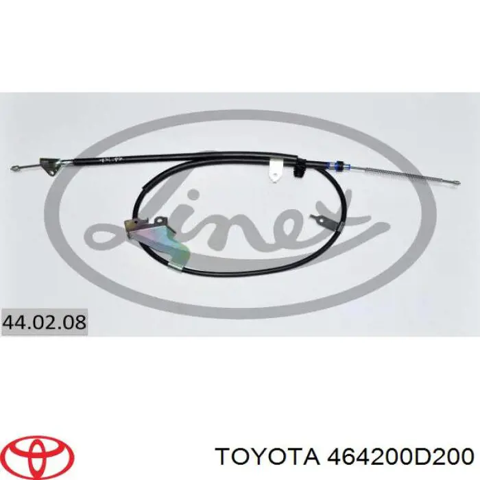 Купити 464200D200 Toyota Трос ручного гальма задній, правий