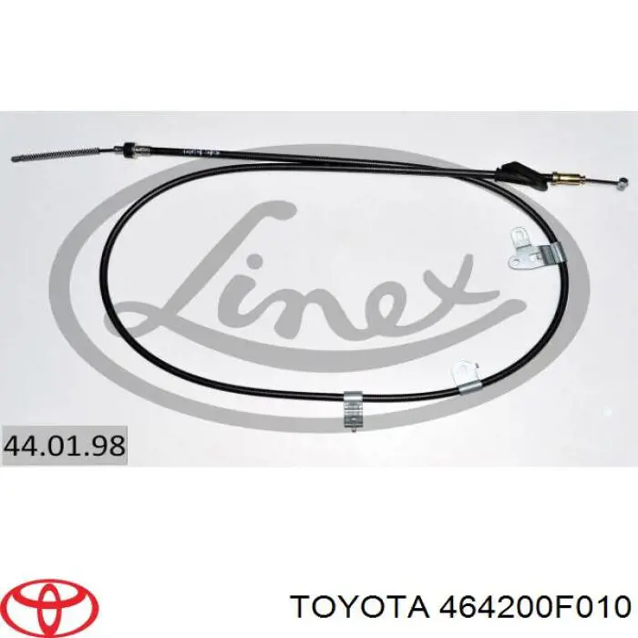 Трос стоянкового гальма задній правий Toyota 464200F010 ціна, від 25.31 USD