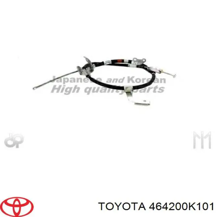 Трос стоянкового гальма задній правий Toyota 464200K101 ціна, від 38.68 USD