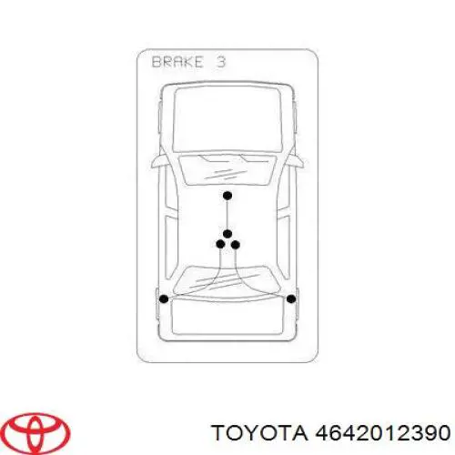 Купити 4642012390 Toyota Трос ручного гальма задній, правий