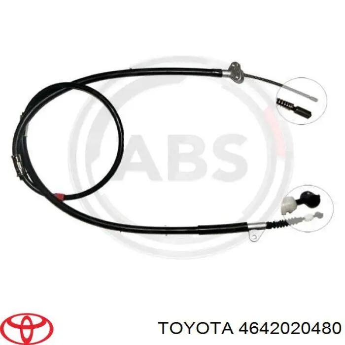Купити 4642020480 Toyota Трос ручного гальма задній, правий