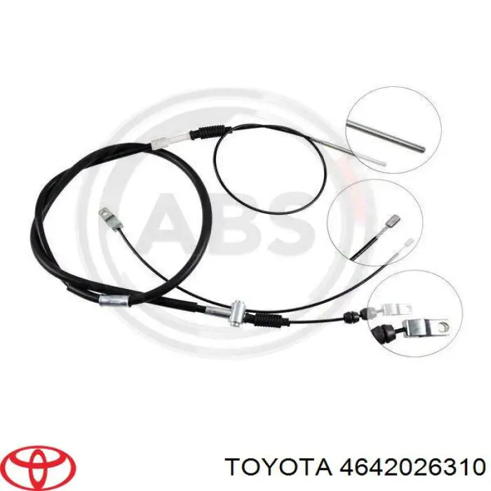 Трос ручного гальма задній, правий/лівий 4642026310 Toyota