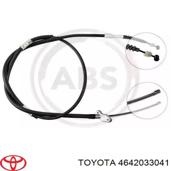 Трос ручного гальма задній, правий 4642033041 Toyota