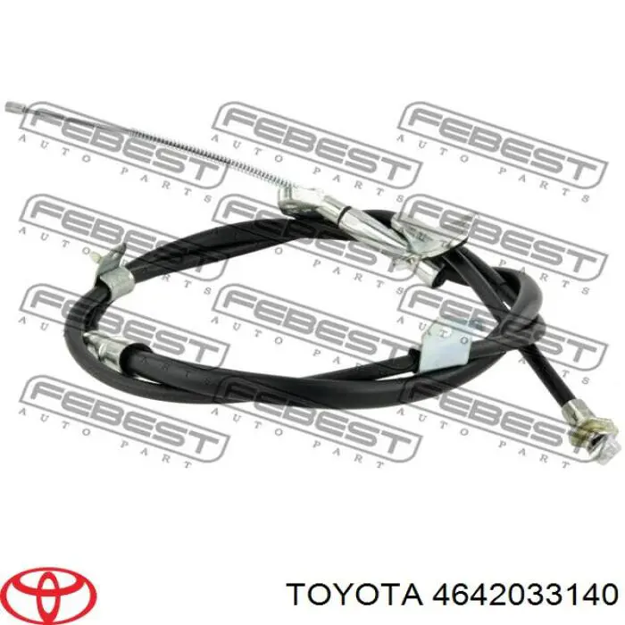 4642033140 Toyota Трос ручного гальма задній, правий