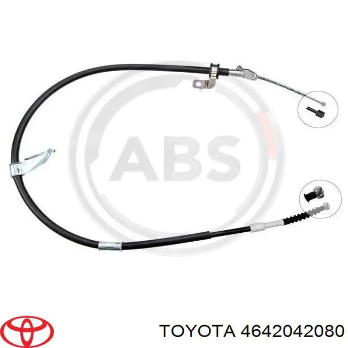 Трос стоянкового гальма задній правий Toyota 4642042080 ціна, від 19.94 USD