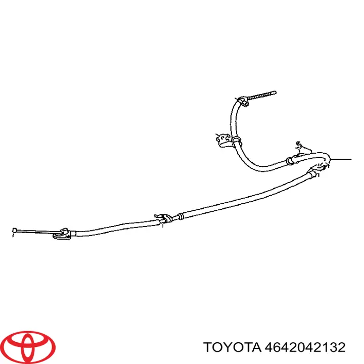 Трос ручного гальма задній, правий Toyota 4642042132 ціна, від 46.91 USD