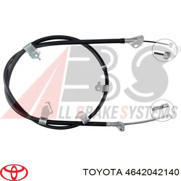 4642042140 Toyota Трос ручного гальма задній, правий
