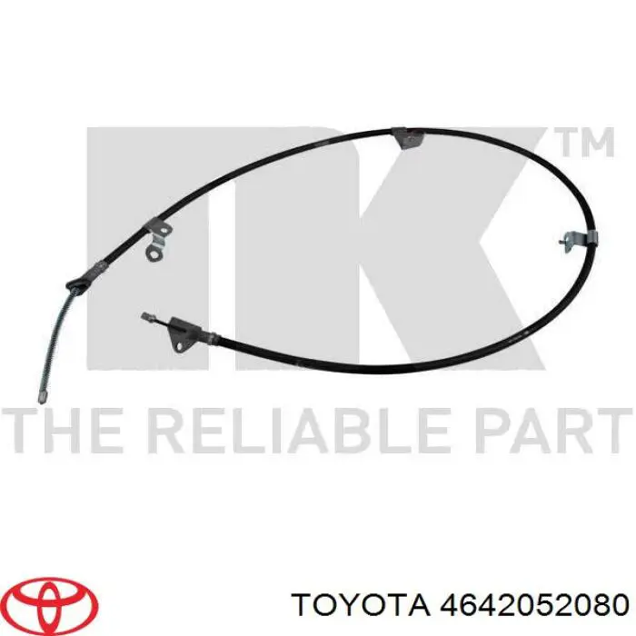 Трос ручного гальма задній, правий Toyota 4642052080 ціна, від 25.54 USD