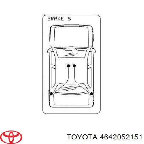 4642052151 Toyota Трос ручного гальма задній, правий