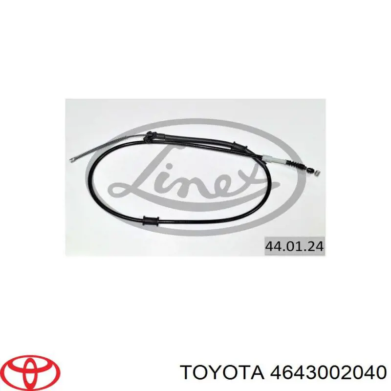 4643002040 Toyota трос ручного гальма задній, лівий