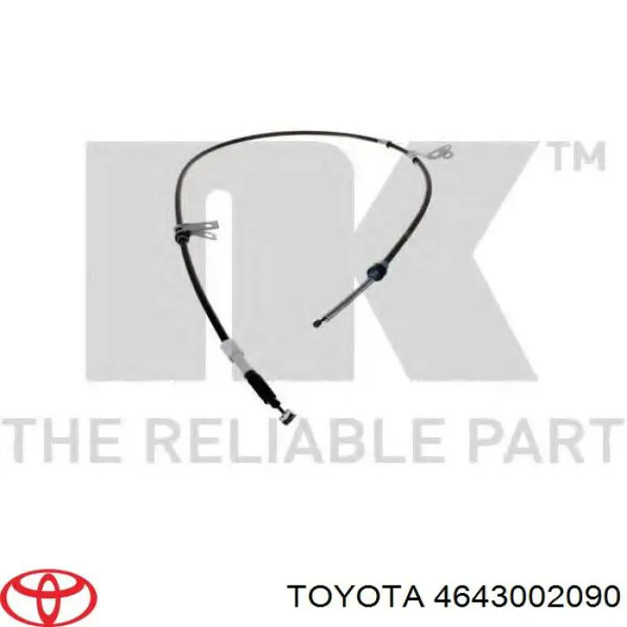 Купити 4643002090 Toyota Трос ручного гальма задній, лівий