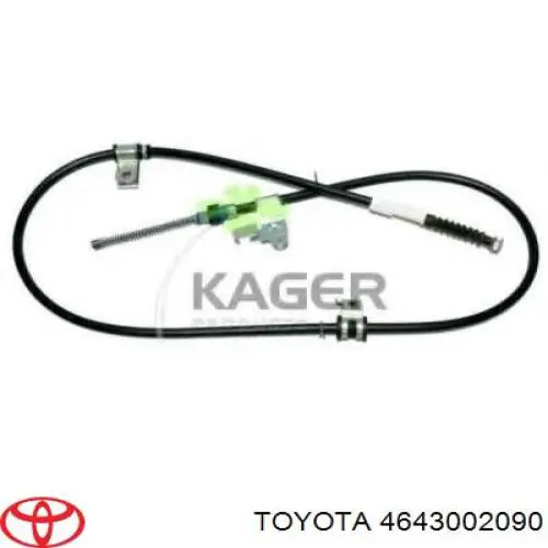 Трос стоянкового гальма задній лівий Toyota 4643002090 ціна, від 17.18 USD