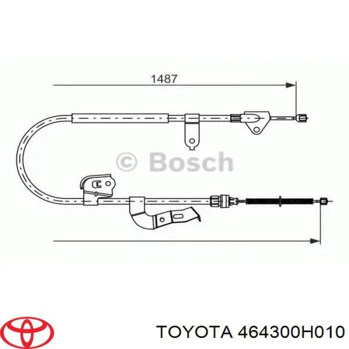 Купити 464300H010 Toyota Трос ручного гальма задній, лівий