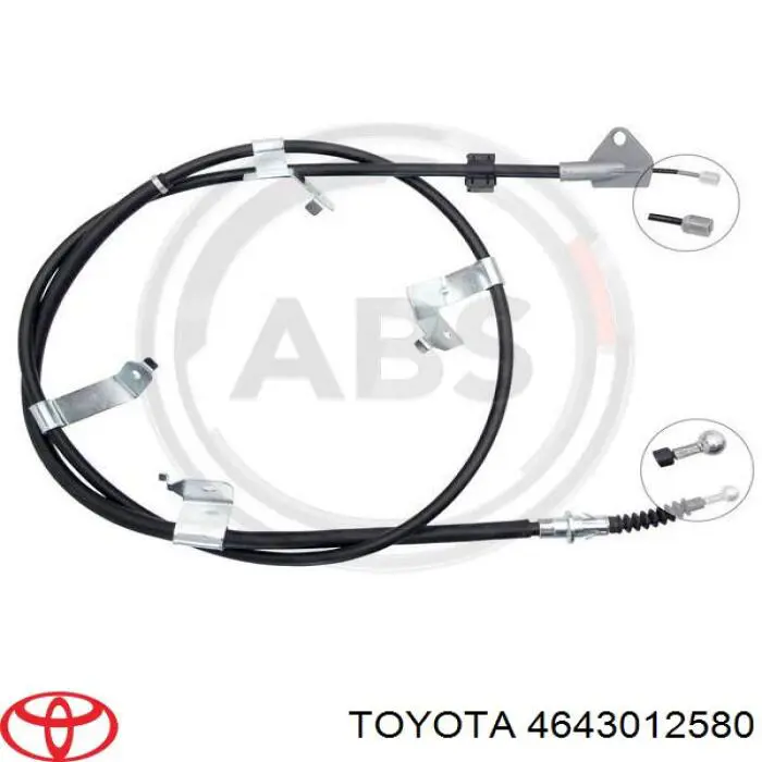 Купити 4643012580 Toyota Трос ручного гальма задній, лівий