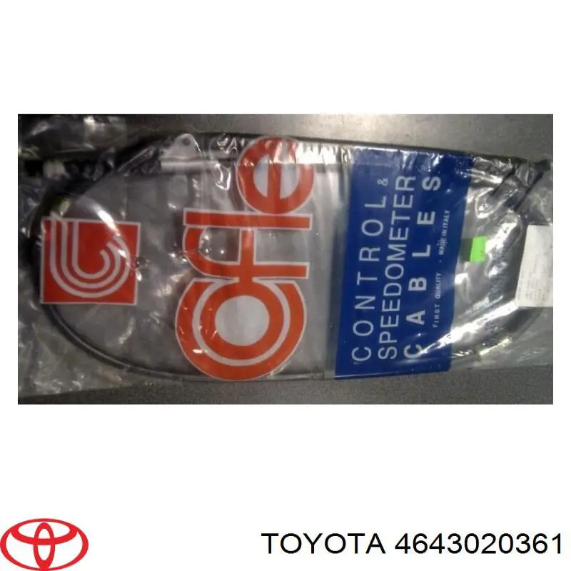 4643020361 Toyota трос ручного гальма задній, лівий