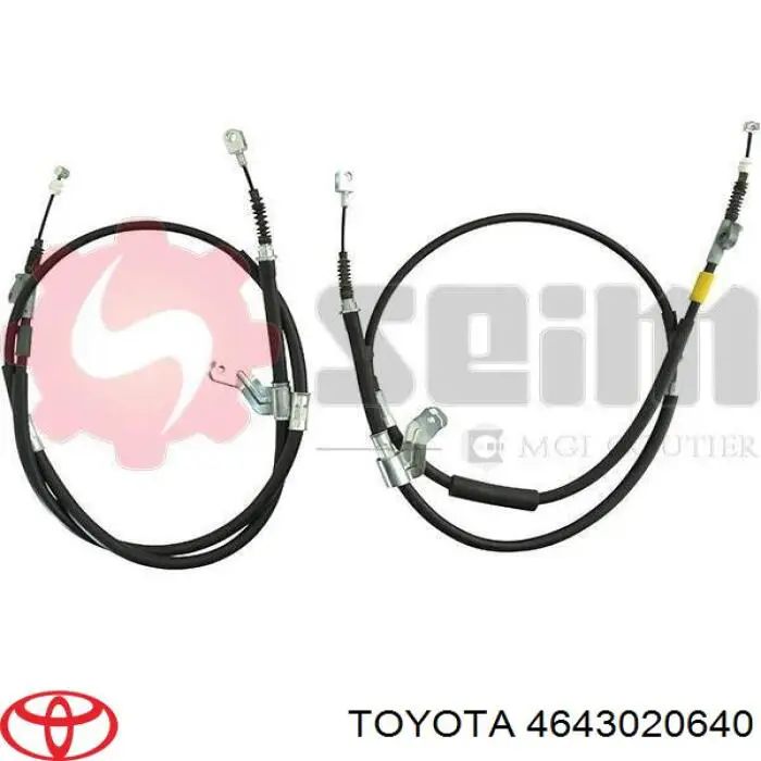 Трос стоянкового гальма задній лівий Toyota 4643020640 ціна, від 32.81 USD