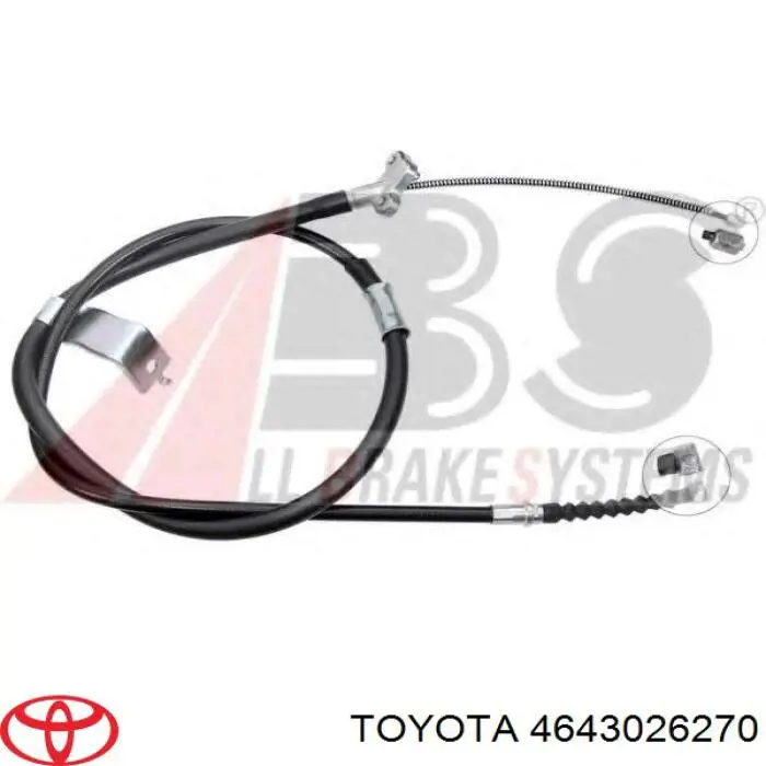 Купити 4643026271 Toyota Трос ручного гальма задній, лівий