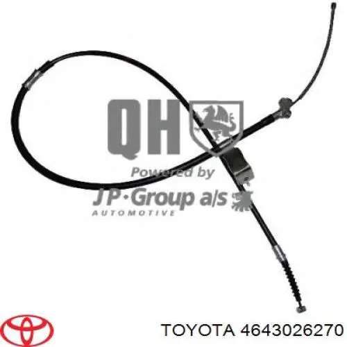Трос ручного гальма задній, лівий 4643026271 Toyota