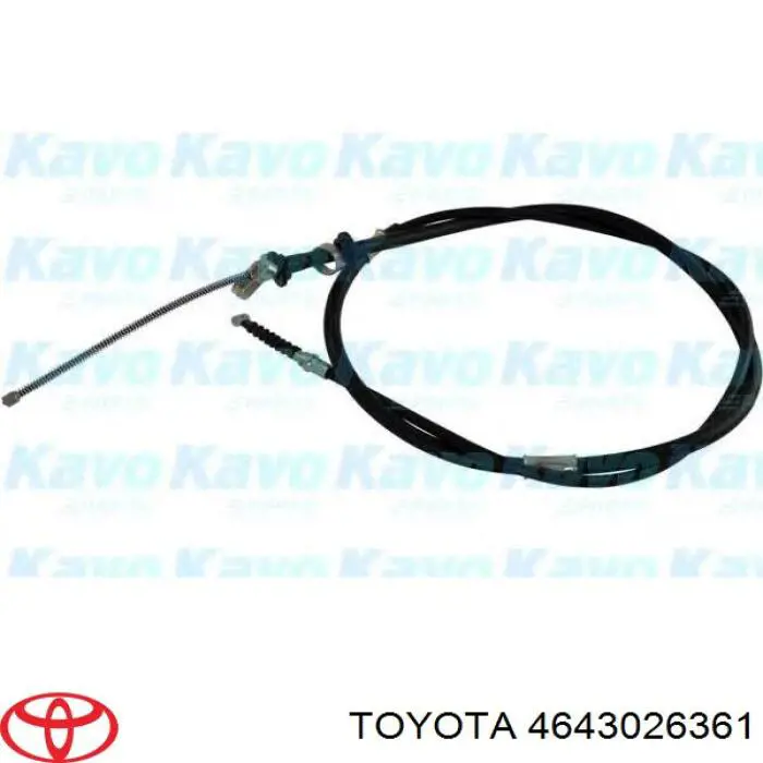 Трос стоянкового гальма задній лівий Toyota 4643026361 ціна, від 23.73 USD