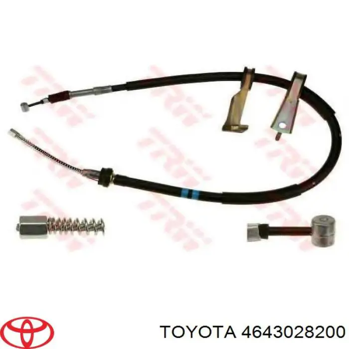 Купити 4643028200 Toyota Трос ручного гальма задній, лівий