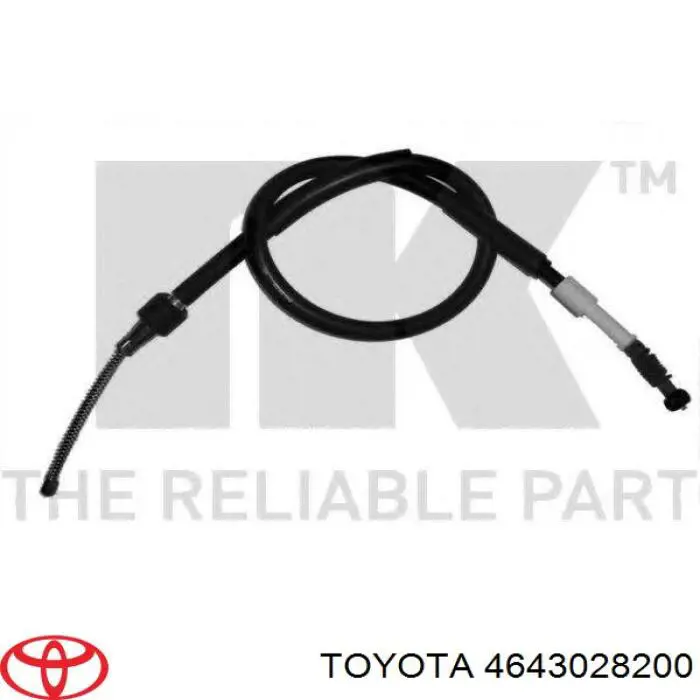 Трос ручного гальма задній, лівий 4643028200 Toyota