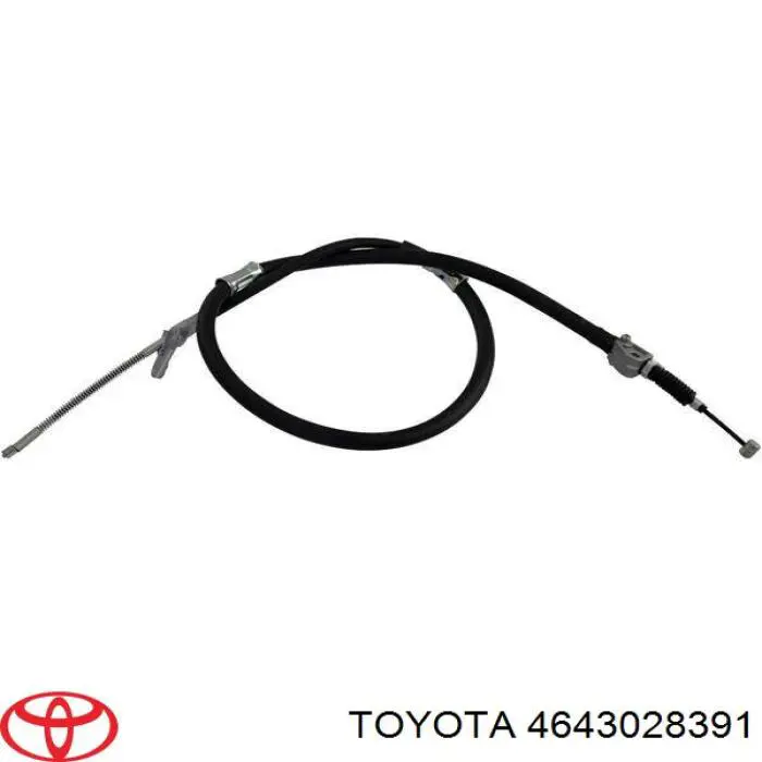 Трос стоянкового гальма задній лівий Toyota 4643028391 ціна, від 21.53 USD
