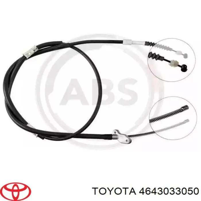 Купити 4643033050 Toyota Трос ручного гальма задній, лівий