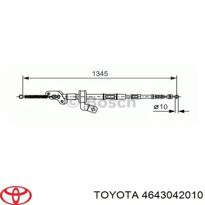 Трос стоянкового гальма задній лівий Linex 440173 ціна, від 19.11 USD