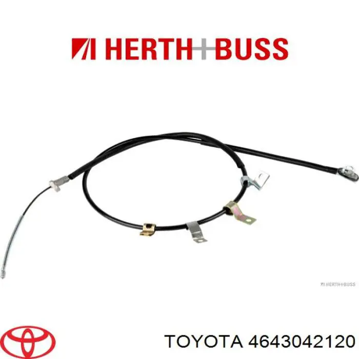 Трос ручного гальма задній, лівий 4643042120 Toyota